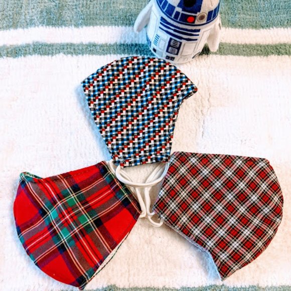 Hand Crafted Accessories - CLEARANCE Set 3 Reusable Face Mask, Triple layer